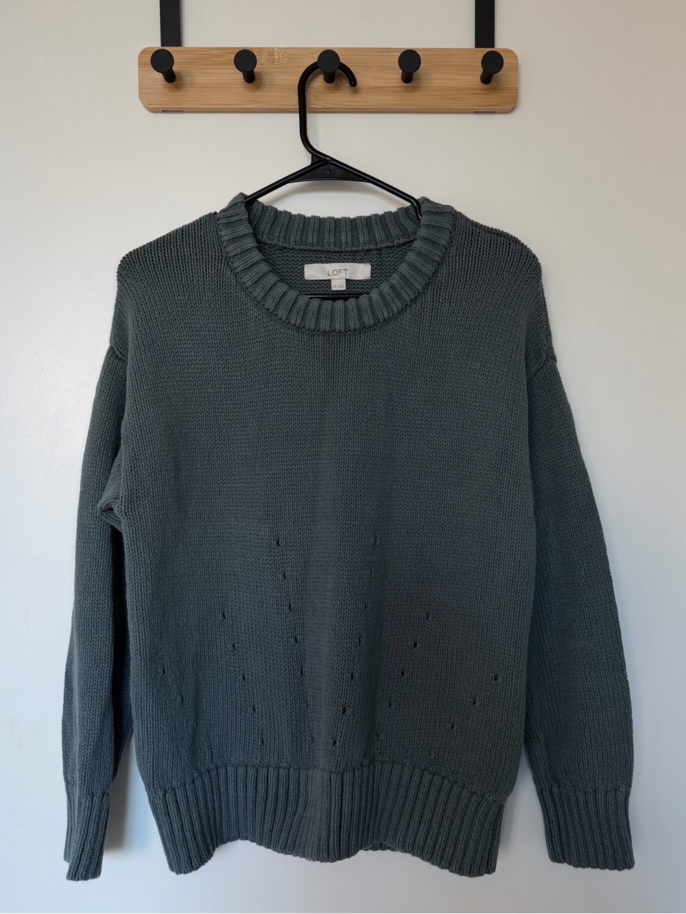 LOFT Dark Teal Crewneck Sweater